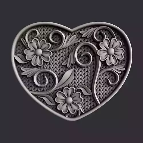 3d STL models for CNC router Love Hearth