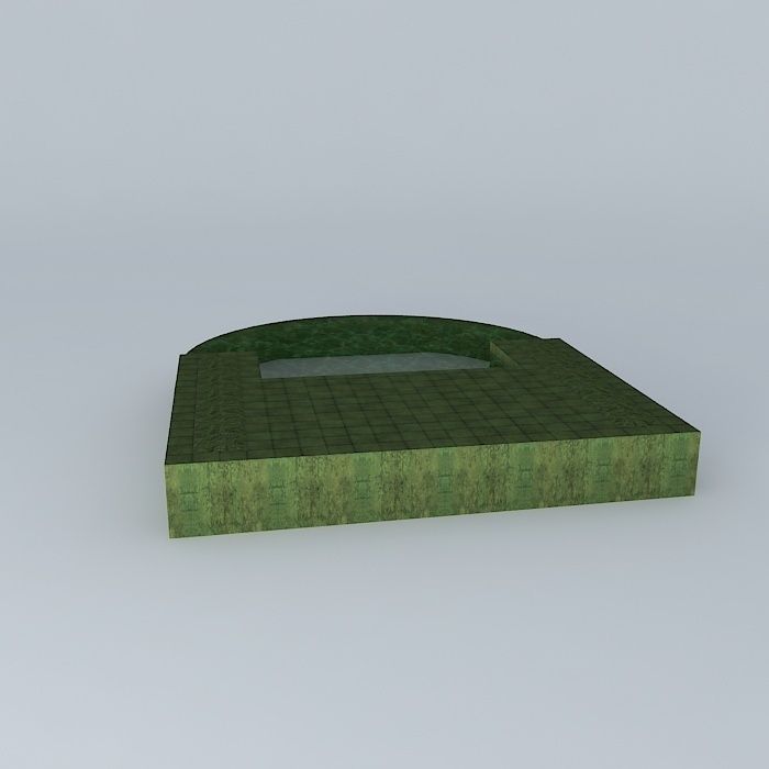 Moss Infinity Pool Free 3D model_2