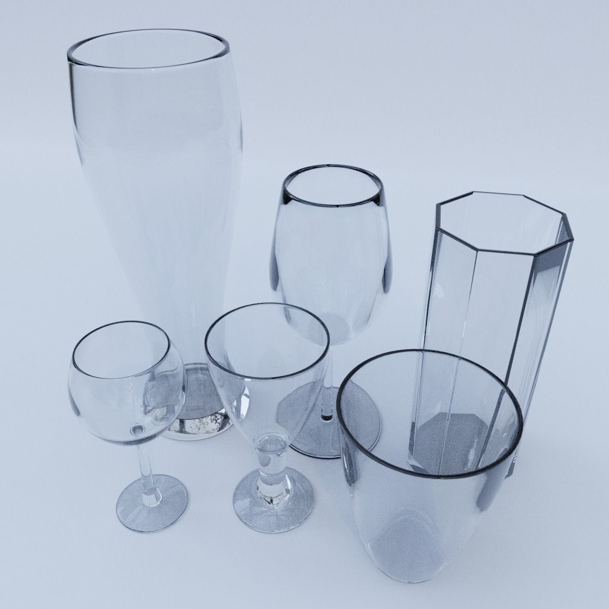 Glass pack Vol 1 3D model_2