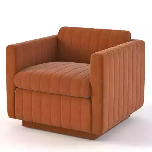 Milo Baughman Art Deco Cube Club Lounge Chair 3D model