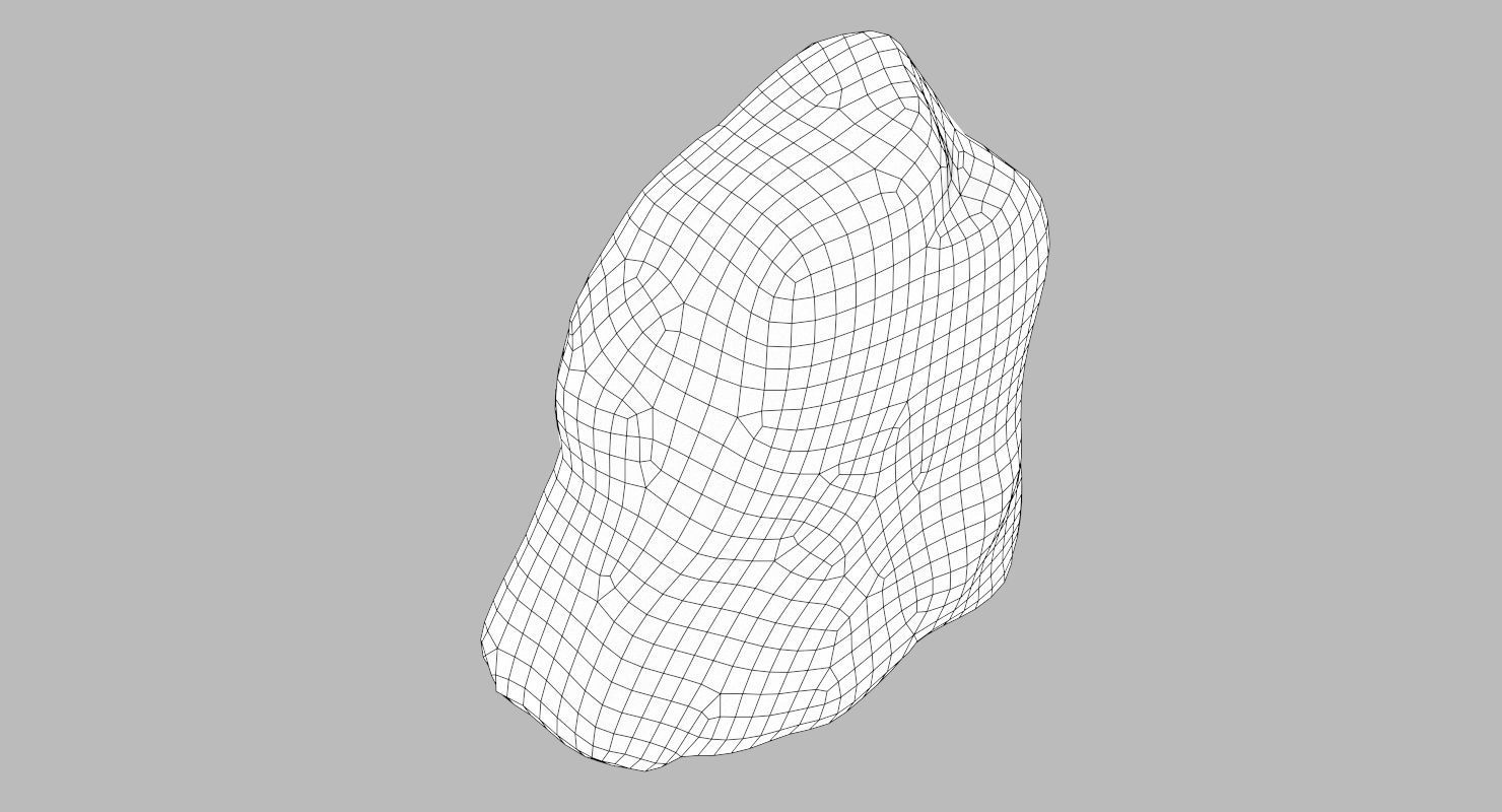 Triangle Shaped Granite Rock 3D model_26