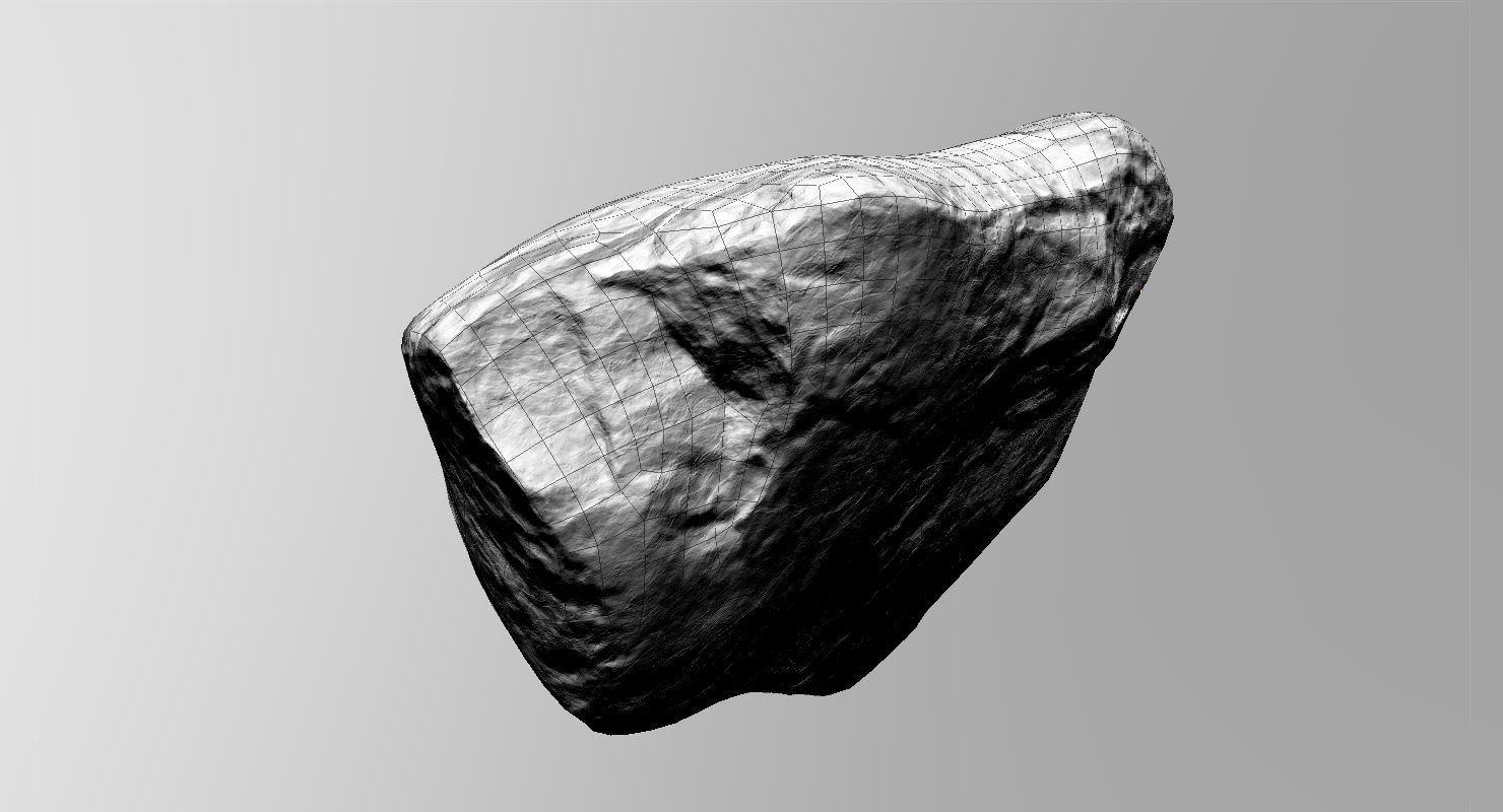 Triangle Shaped Granite Rock 3D model_23