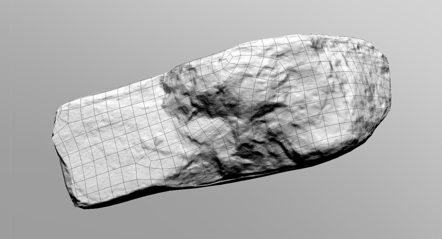 Triangle Shaped Granite Rock 3D model_20