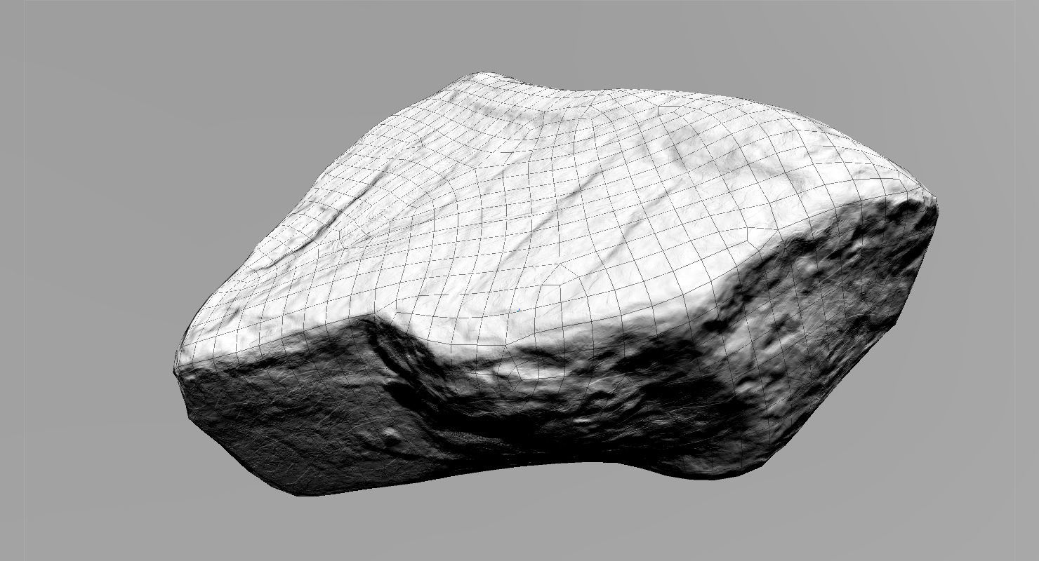 Triangle Shaped Granite Rock 3D model_19