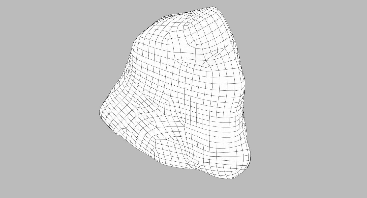 Triangle Shaped Granite Rock 3D model_27