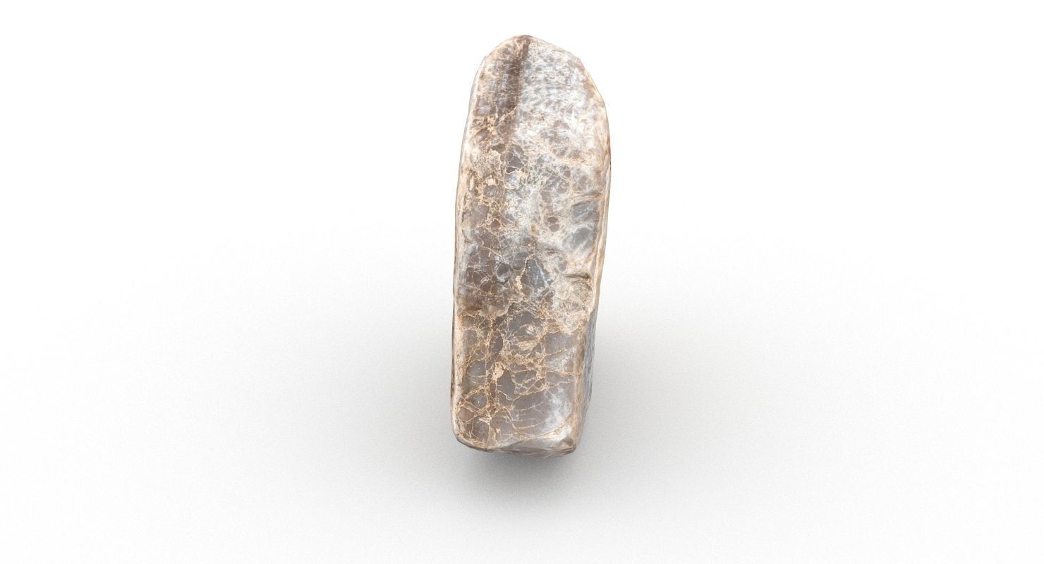 Triangle Shaped Granite Rock 3D model_6