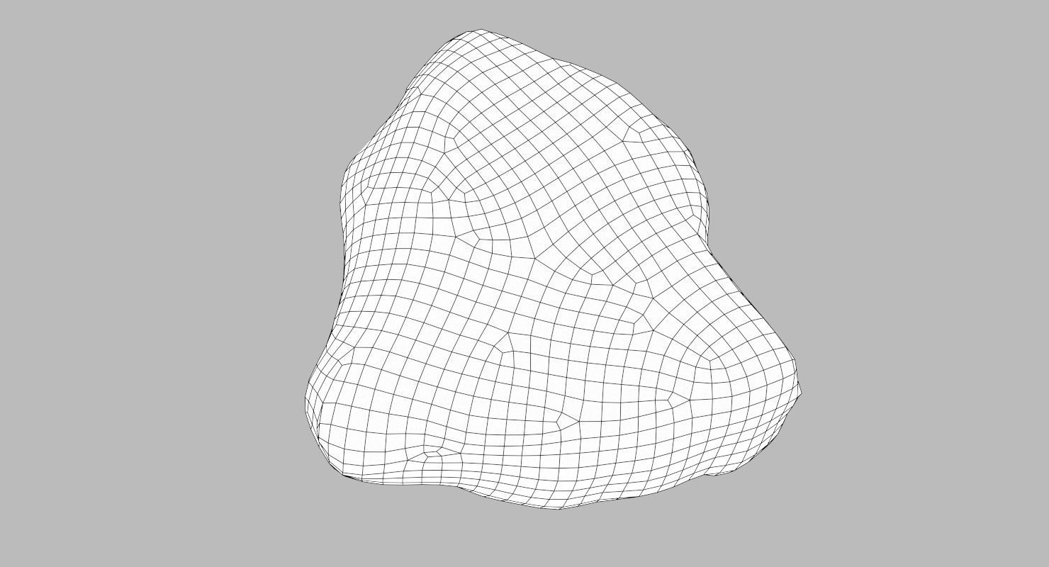 Triangle Shaped Granite Rock 3D model_30