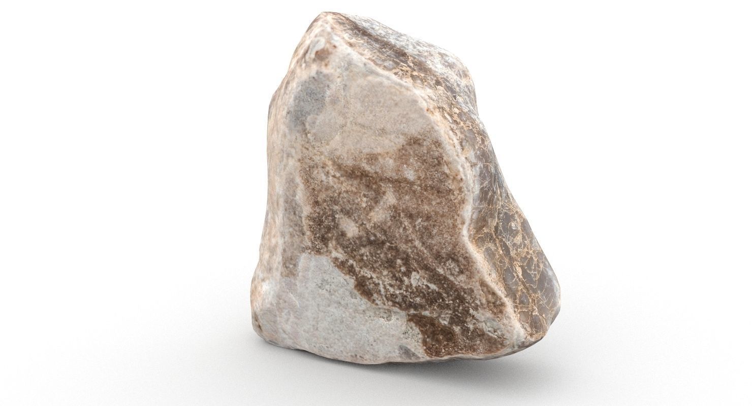 Triangle Shaped Granite Rock 3D model_11