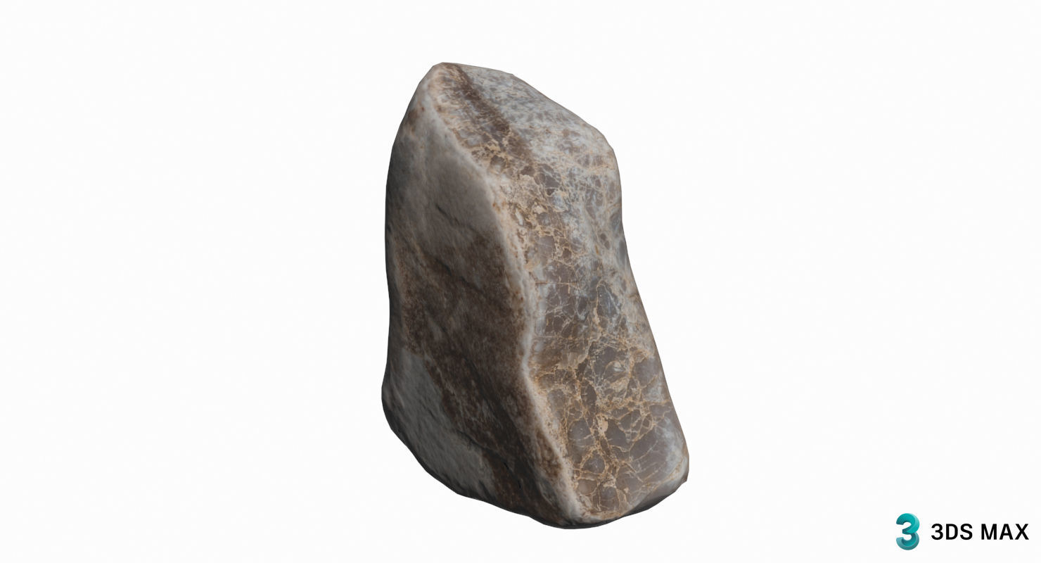Triangle Shaped Granite Rock 3D model_16