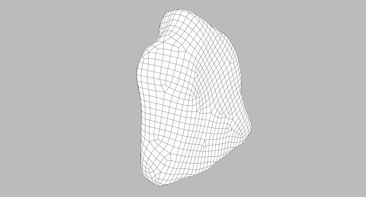 Triangle Shaped Granite Rock 3D model_29