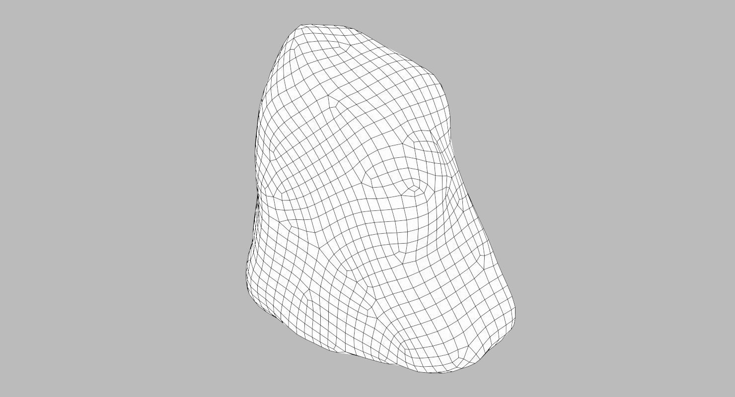 Triangle Shaped Granite Rock 3D model_24