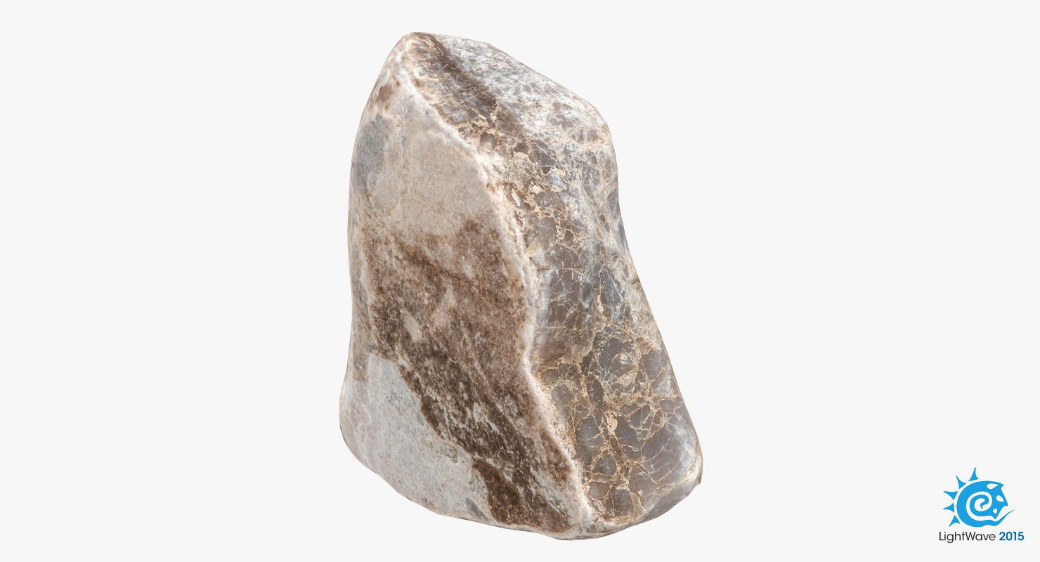 Triangle Shaped Granite Rock 3D model_14