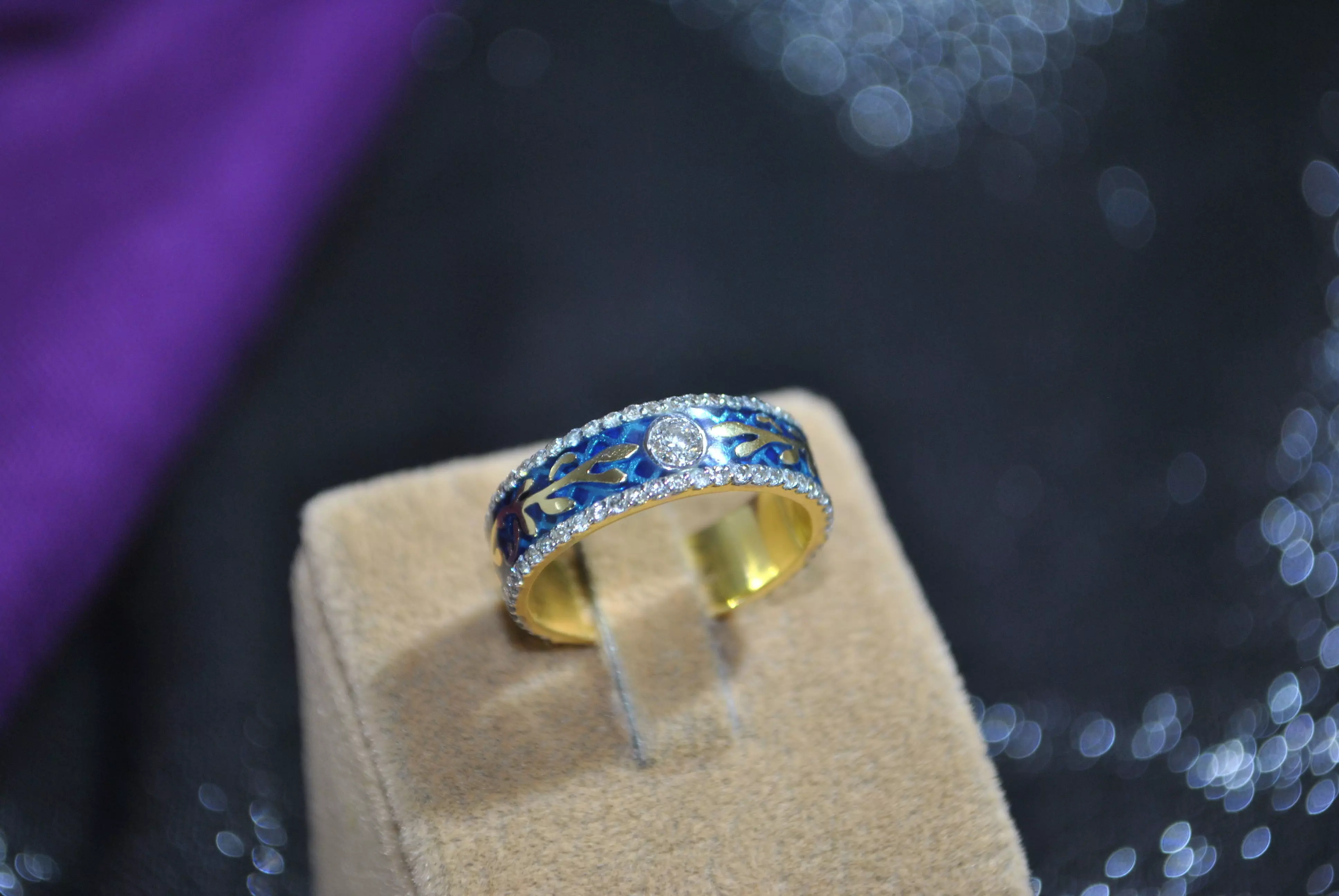 Ring with enamel 3D print model_0