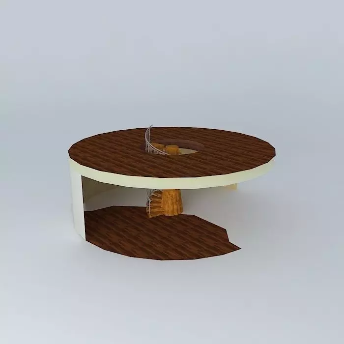 Custom Tree Trunk Stairs Free 3D model_0