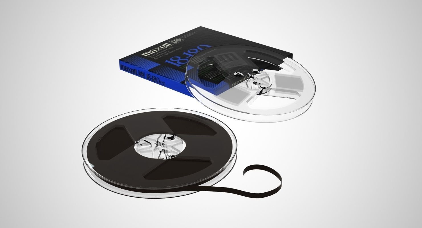 Maxell Reel Tape 3D model_8