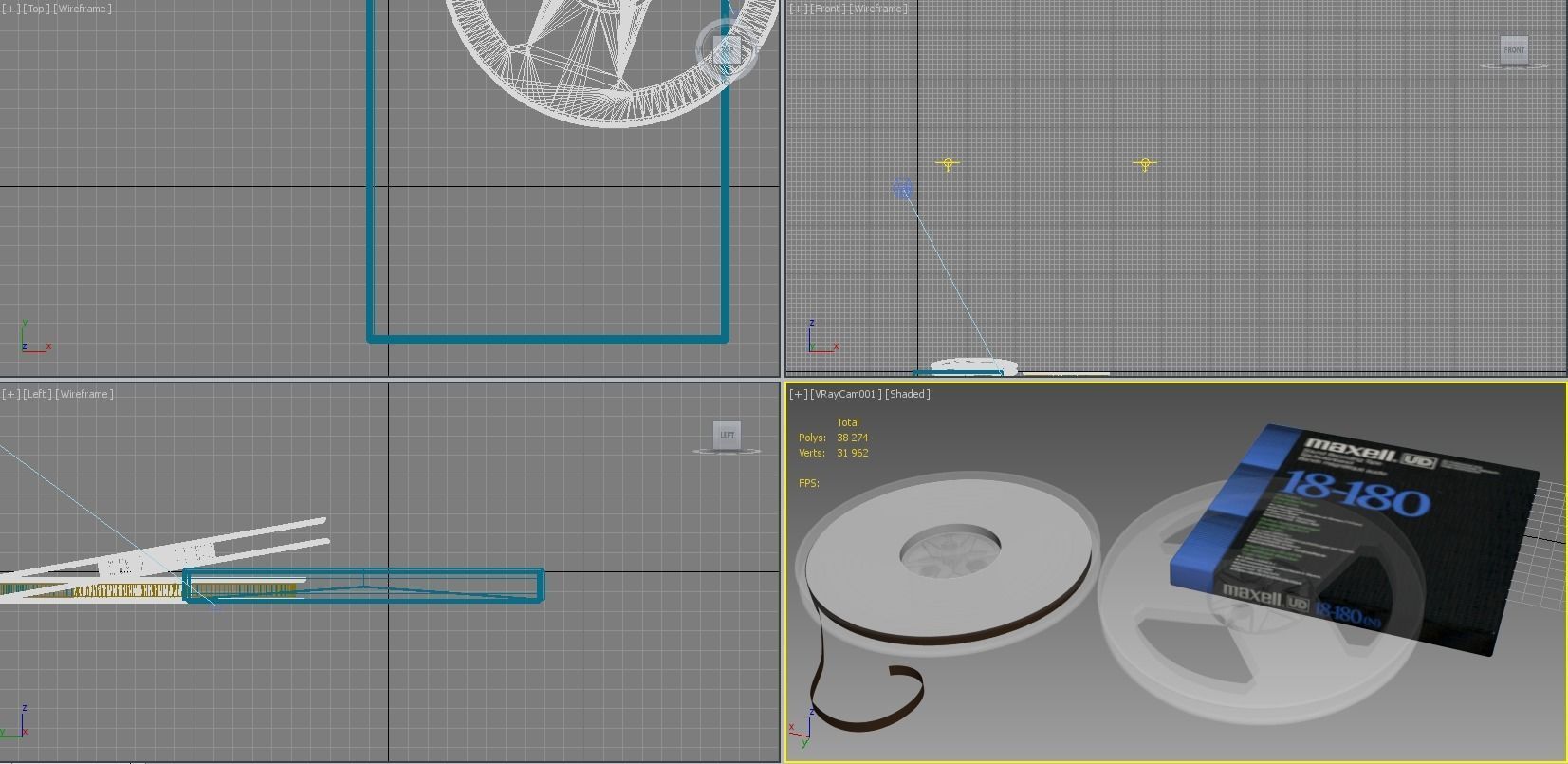 Maxell Reel Tape 3D model_11