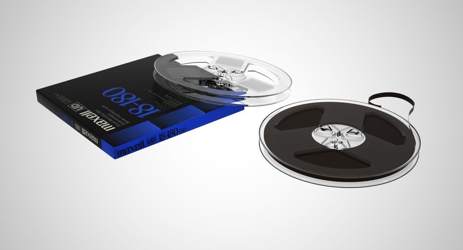 Maxell Reel Tape 3D model_9