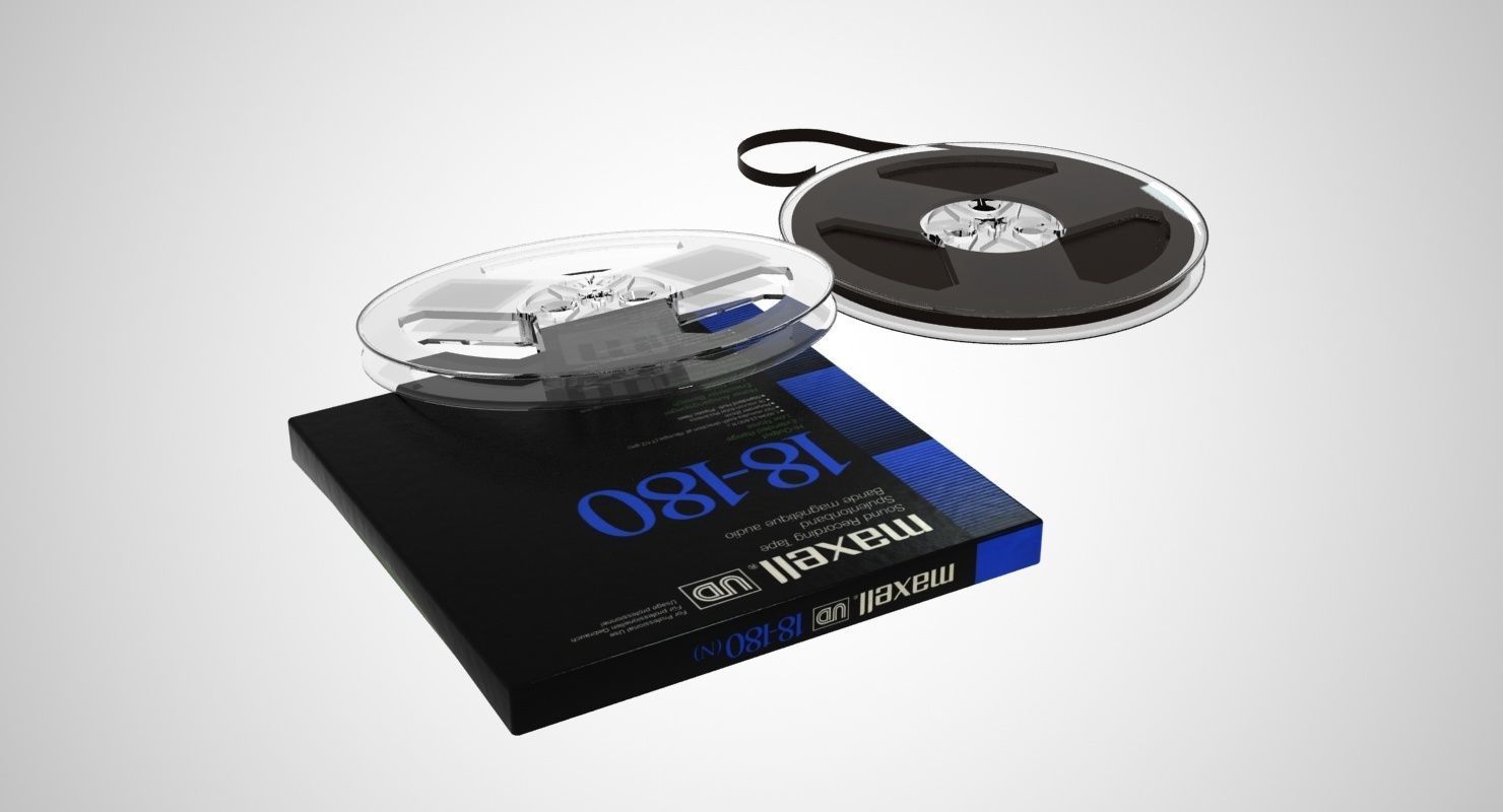 Maxell Reel Tape 3D model_7