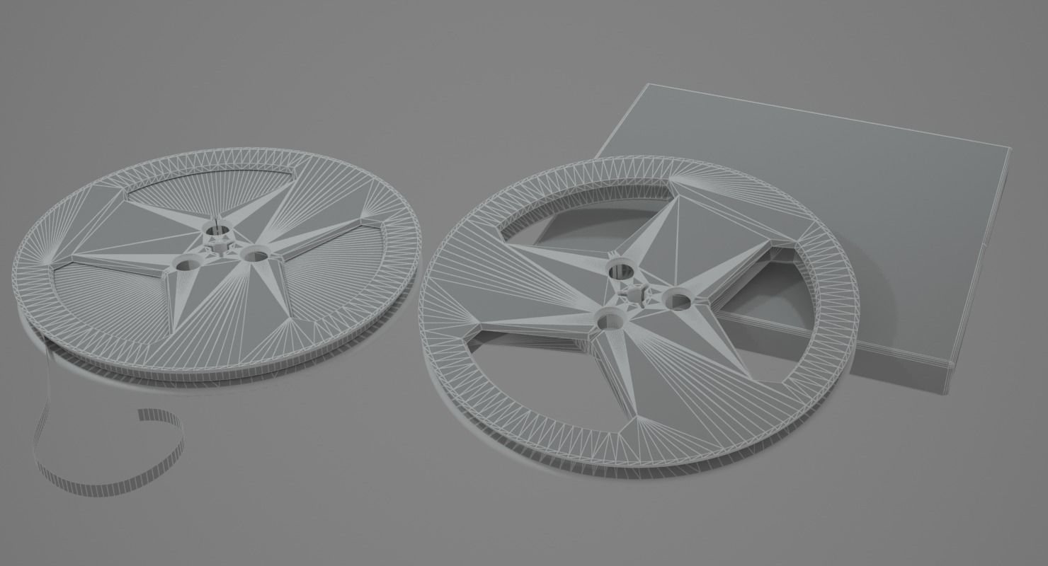 Maxell Reel Tape 3D model_12