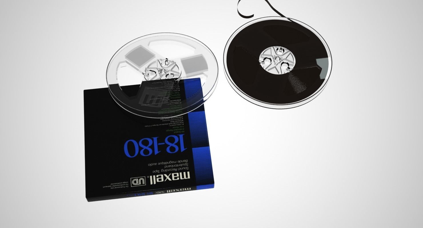 Maxell Reel Tape 3D model_5