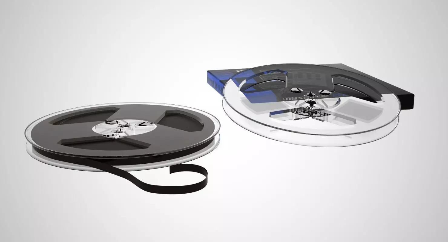 Maxell Reel Tape 3D model_0