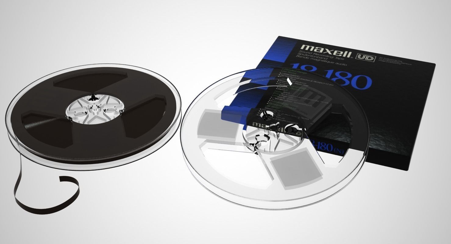 Maxell Reel Tape 3D model_10