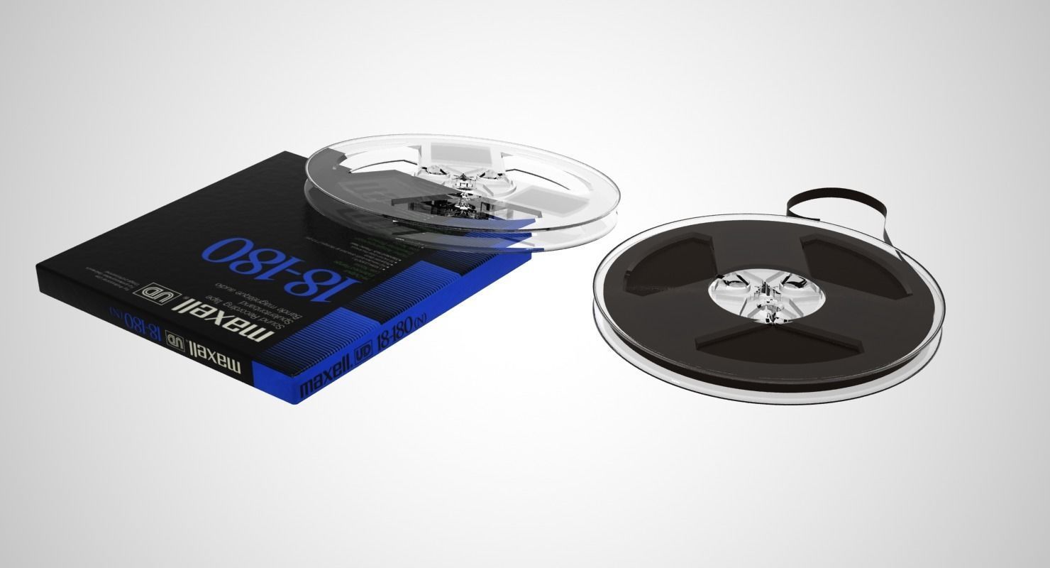 Maxell Reel Tape 3D model_3