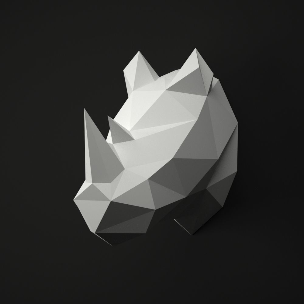 Low Poly Animal Head 3D SET 1 3D model_2