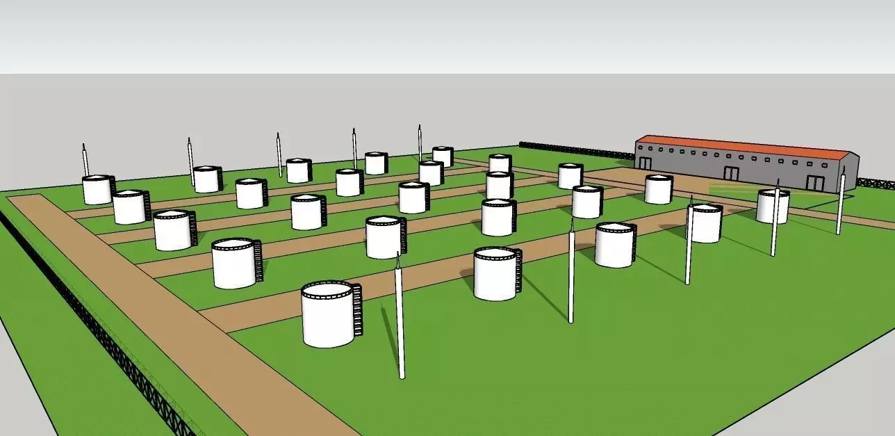 tank farm 3D model