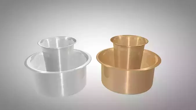 Tumbler and Saucer Low-poly 3D model