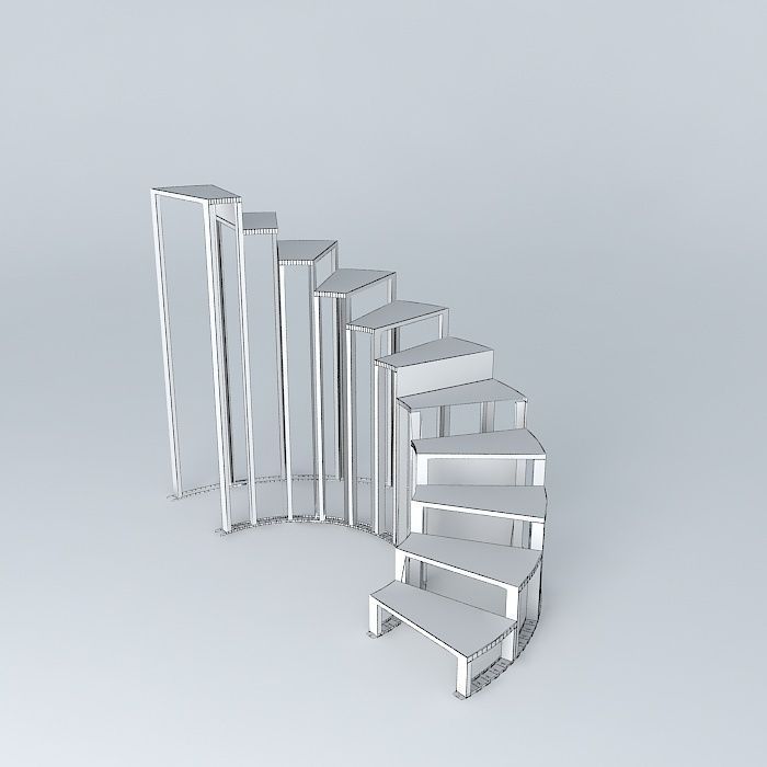 Flex C Curve Stairs Free 3D model_3