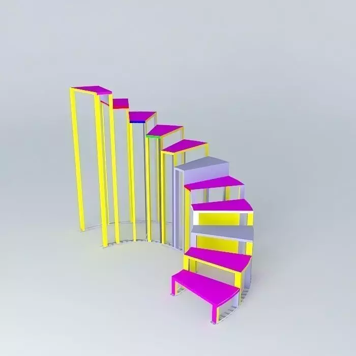 Flex C Curve Stairs Free 3D model_0