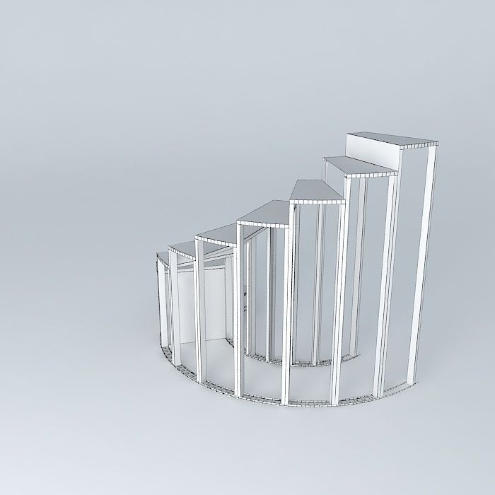 Flex C Curve Stairs Free 3D model_4