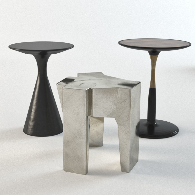 Luxury coffee table set 3D model 3D model_2