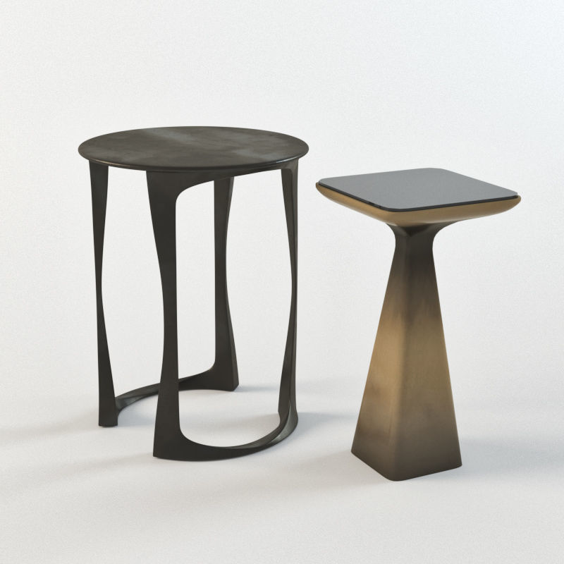 Luxury coffee table set 3D model 3D model_1