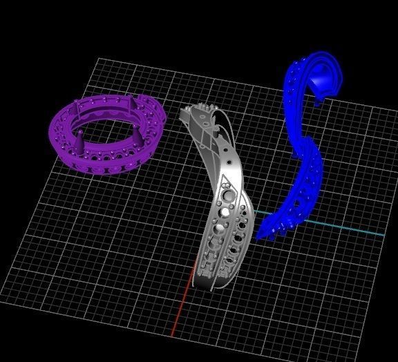 Ring with 2 stones 3D print model_2