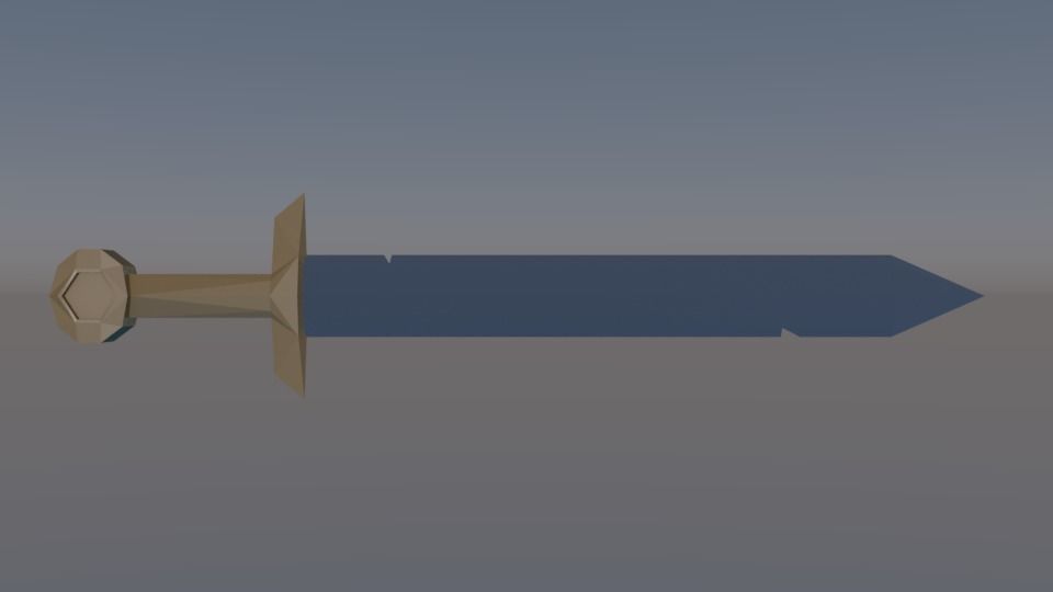 Sword LowPoly Low-poly 3D model_3
