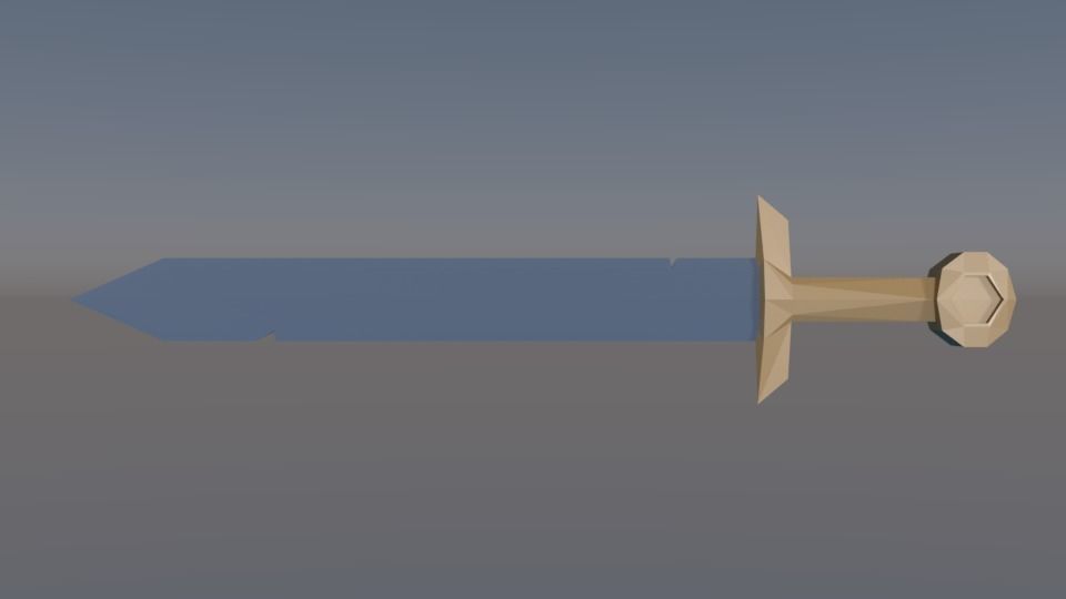 Sword LowPoly Low-poly 3D model_1