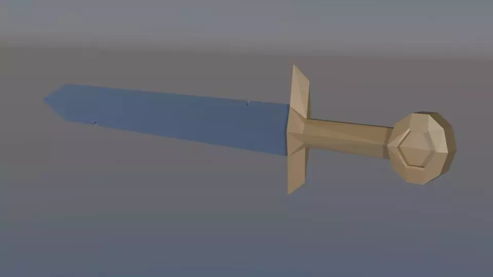 Sword LowPoly Low-poly 3D model_0