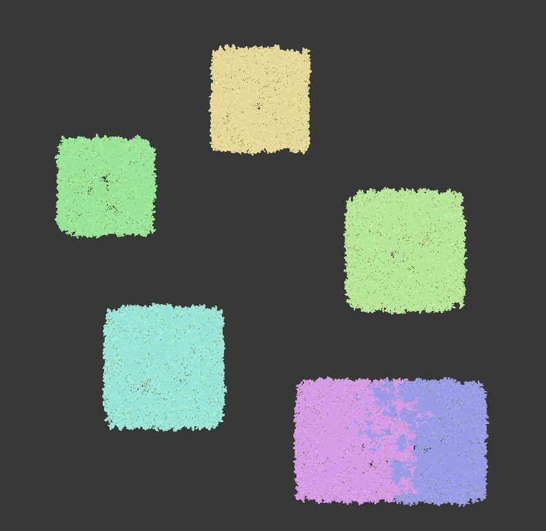 Buxus Sempervirens 4 hedges collection 3D model_4