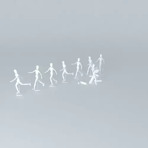 WOODEN MANNEQUIN Free 3D model