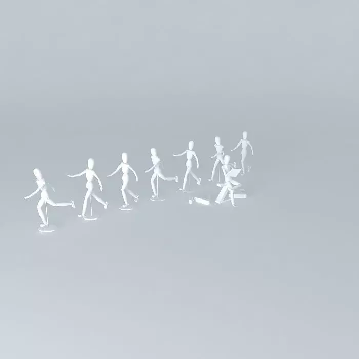 WOODEN MANNEQUIN Free 3D model