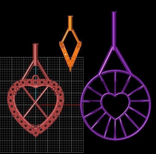 Pendant heart 3D print model_2