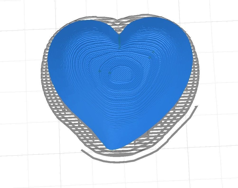Simple Heart - stl and gltf 3D print model_7