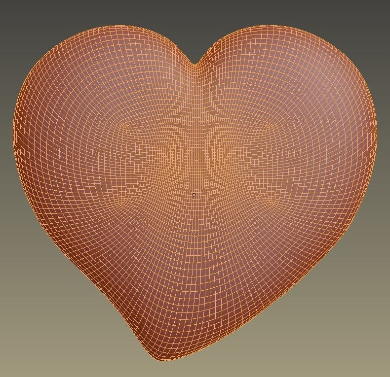 Simple Heart - stl and gltf 3D print model_5