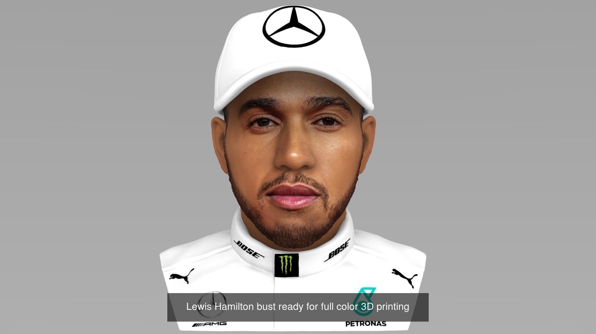 Michael Schumacher Lewis Hamilton busts full color 3D printing 3D Model Collection_2