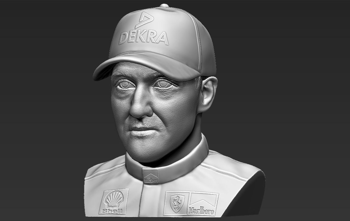 Michael Schumacher Lewis Hamilton busts full color 3D printing 3D Model Collection_15