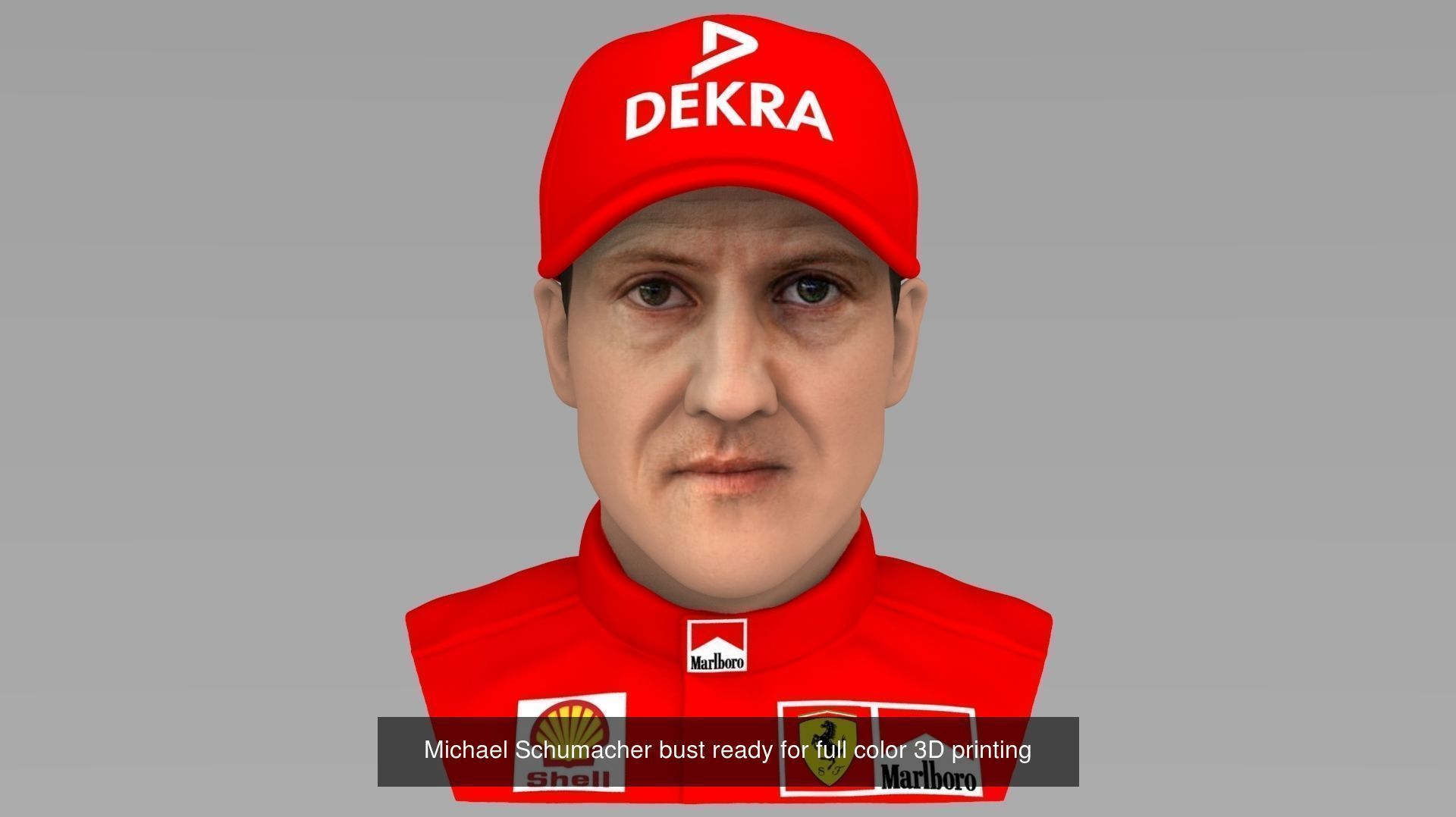 Michael Schumacher Lewis Hamilton busts full color 3D printing 3D Model Collection_3