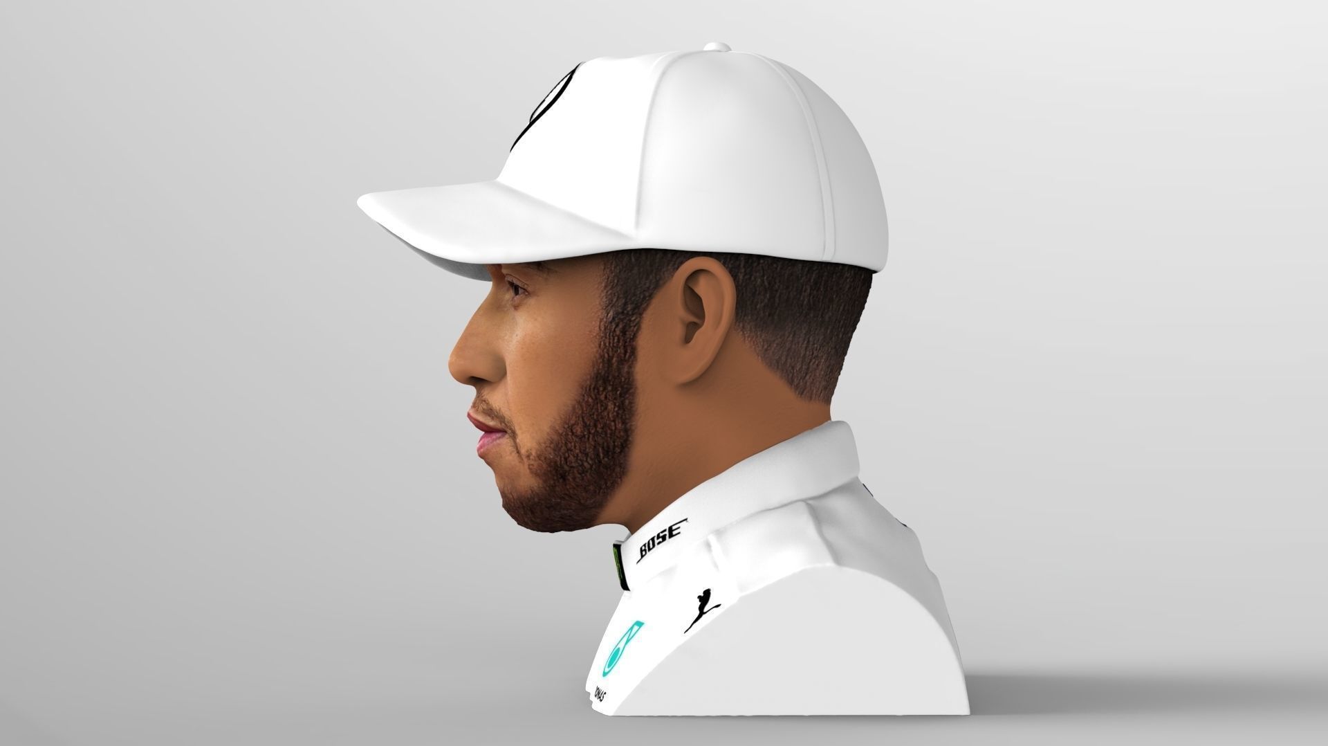 Michael Schumacher Lewis Hamilton busts full color 3D printing 3D Model Collection_28