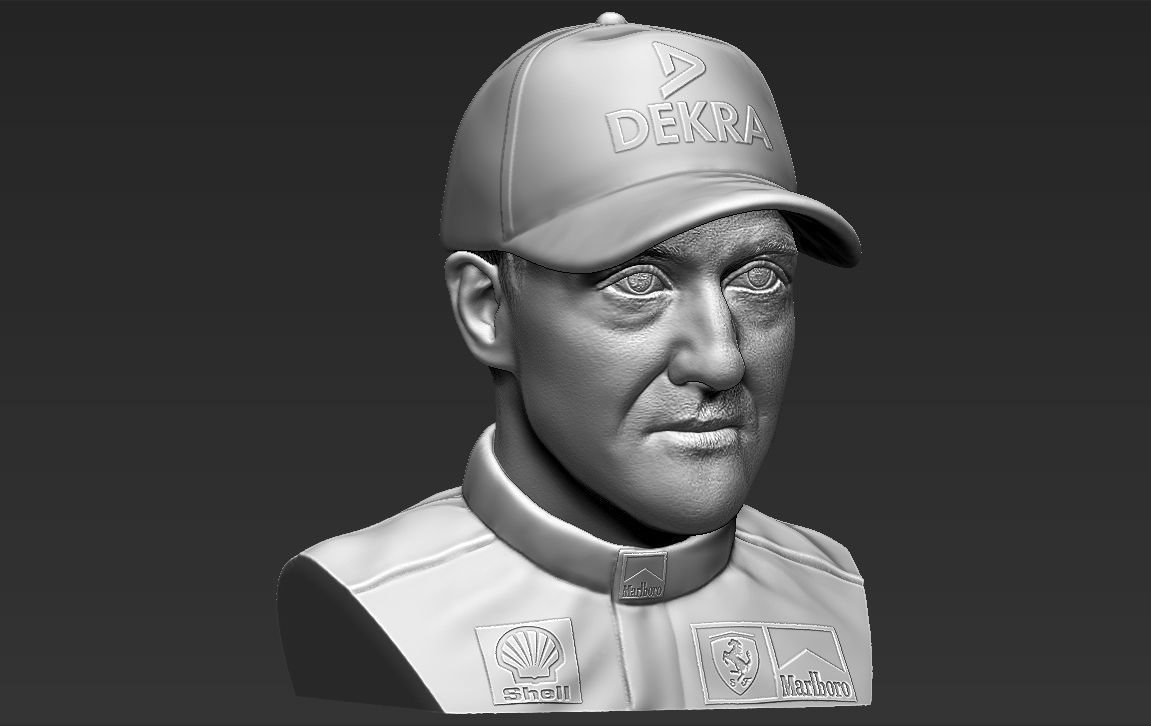 Michael Schumacher Lewis Hamilton busts full color 3D printing 3D Model Collection_19